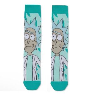 WB Rick and Morty Men’s Printed Crew Socks Adult Swim OS